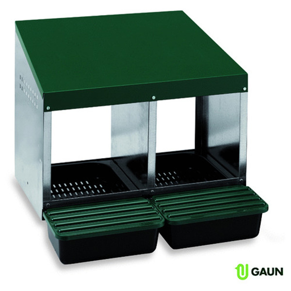 Legnest 2 compartimenten plastic vloer